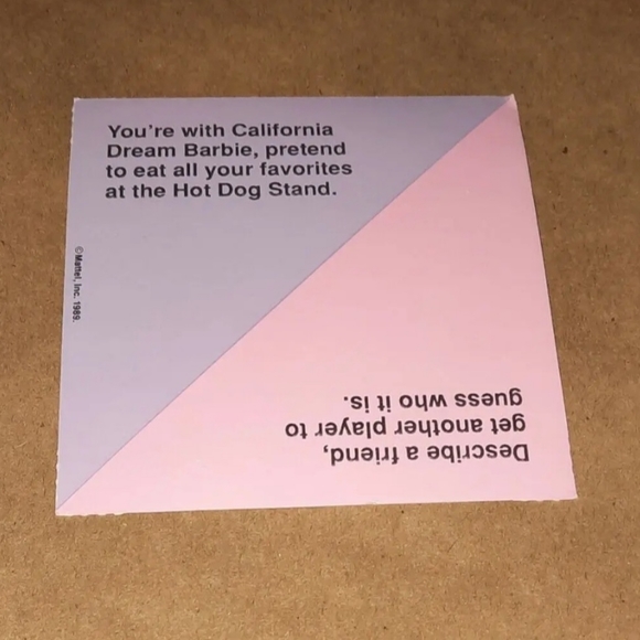 Vintage Barbie Card 1989 Barbie Just Us Girls Game Replacement Piece - Picture 4 of 7